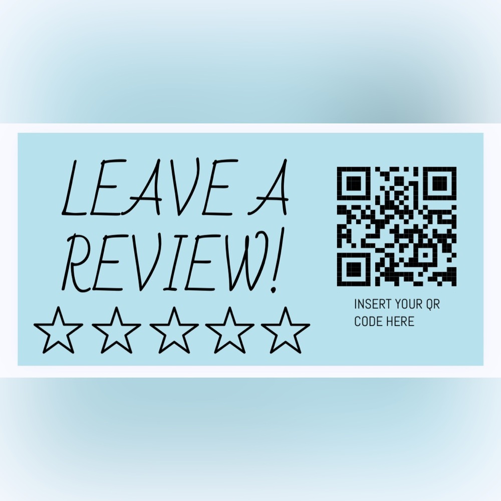 30 CUSTOM STICKERS - 2” x 1” - LEAVE A REVIEW - PERSONALIZED W/ YOUR QR CODE